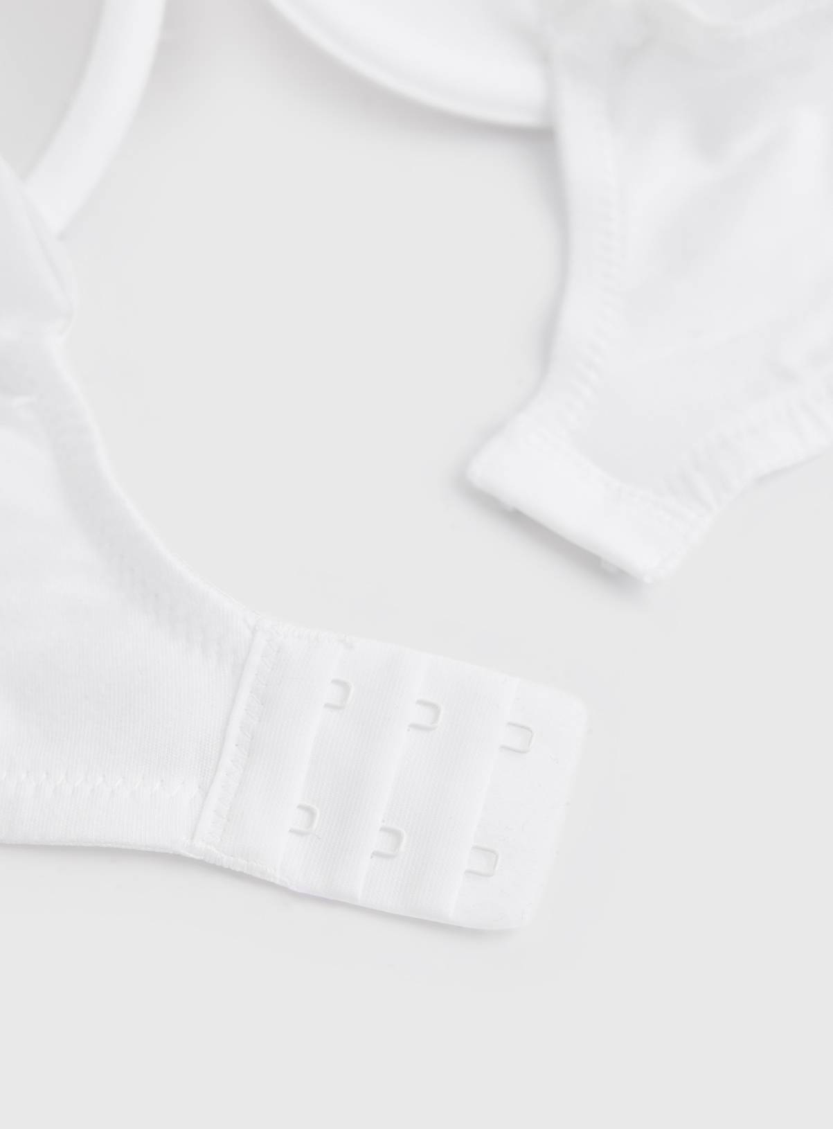 White Microfibre Underwired Padded Plunge T-Shirt Bra 42C - Image 3