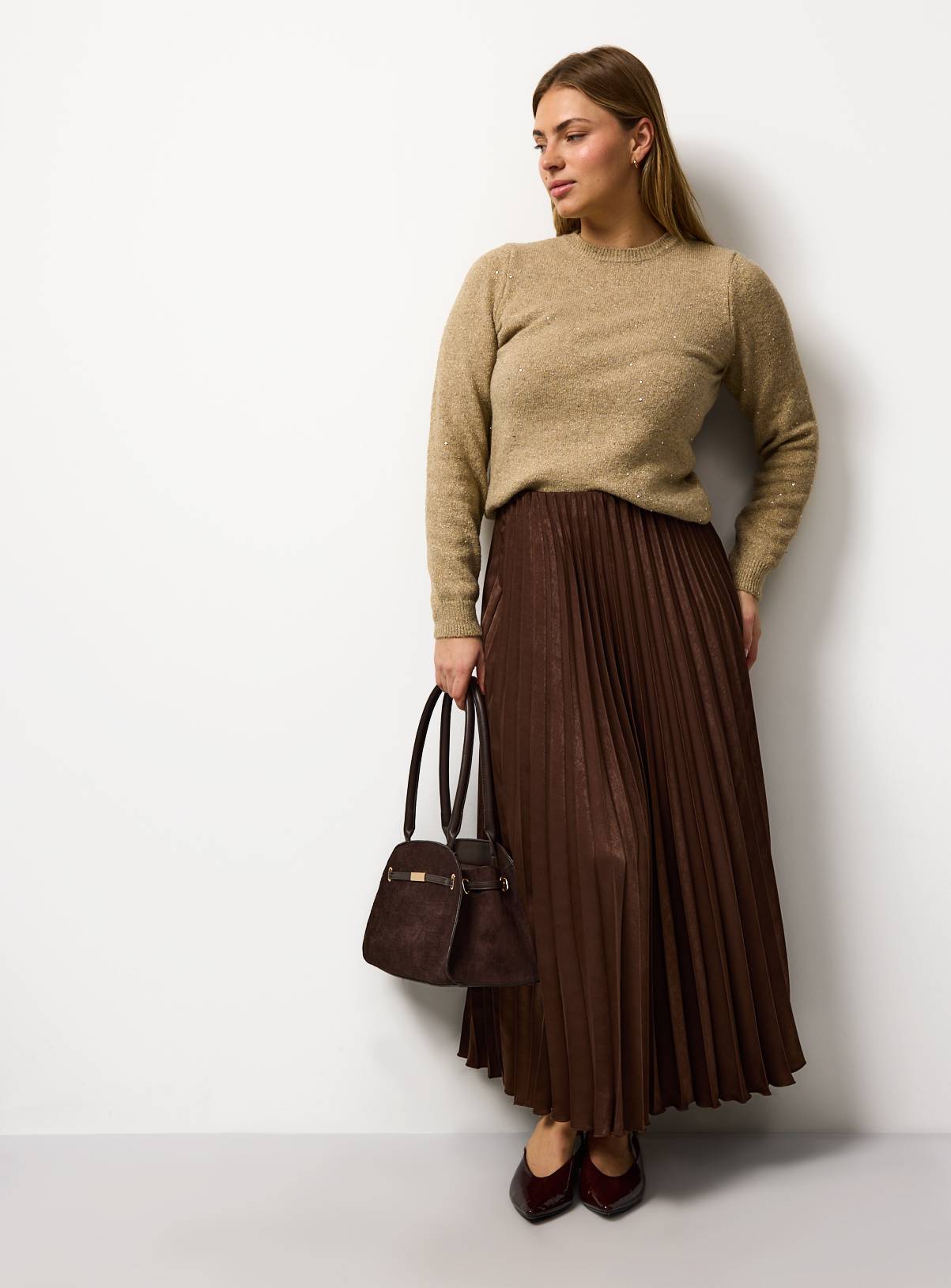 Gold Sequin Crew Neck Jumper 8 - Image 2