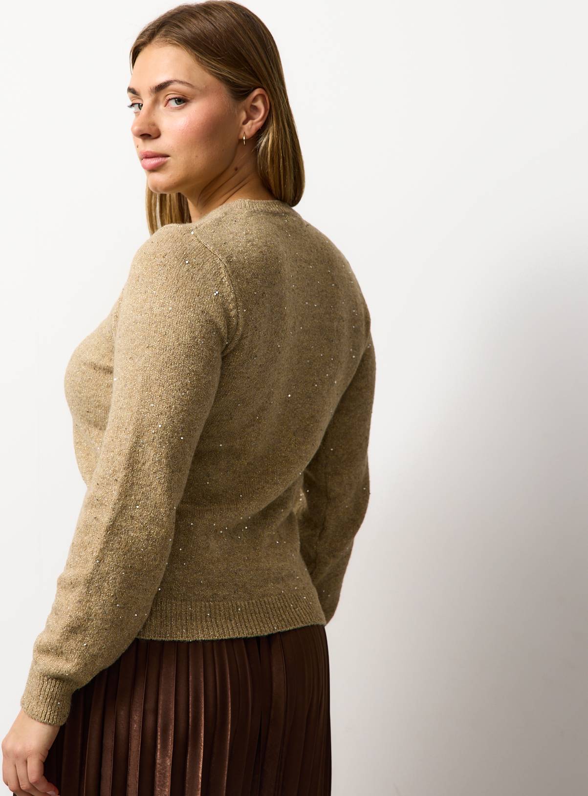 Gold Sequin Crew Neck Jumper 8 - Image 4