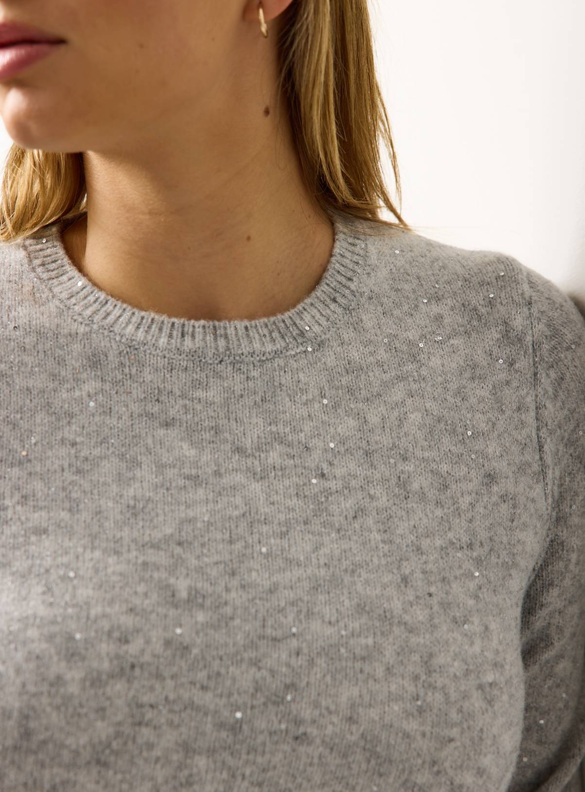 Silver Sequin Crew Neck Jumper 18 - Image 2
