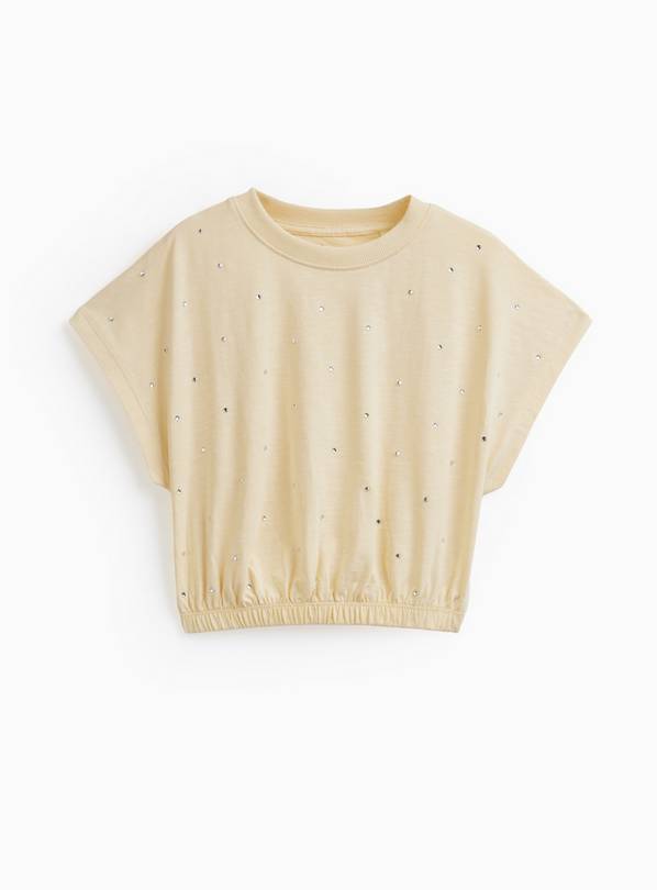 Yellow Studded Elasticated Hem T-Shirt 7 years