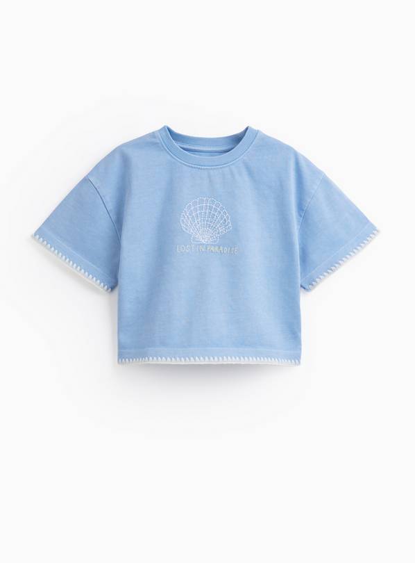 Blue Blanket Stitch T-Shirt 7 years