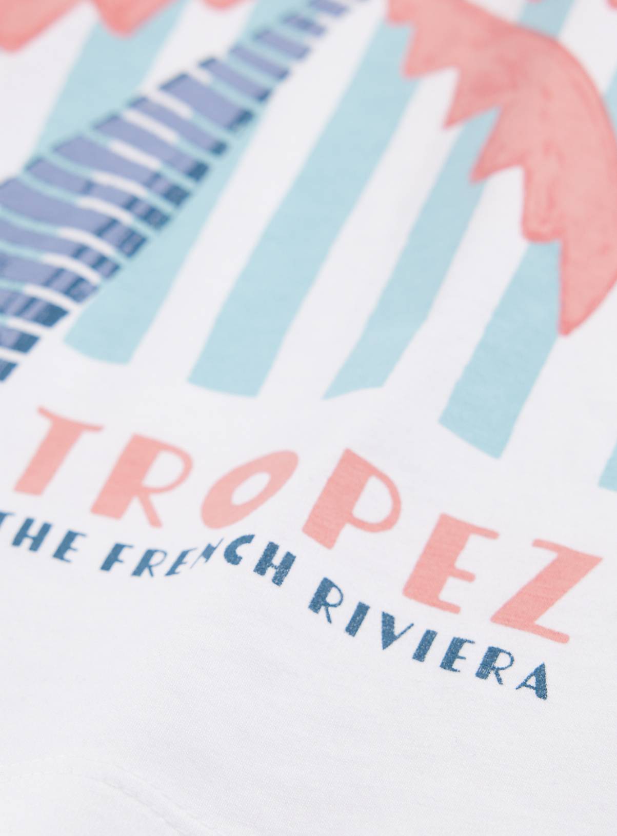 White Saint Tropez Graphic T-Shirt & Shorts Set 5 years - Image 2