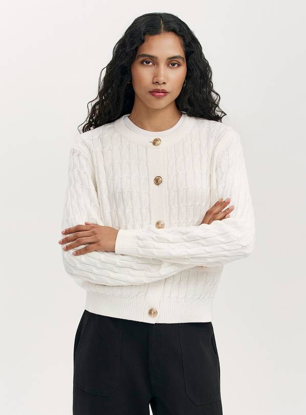 FINERY Elaine Cardigan - Ivory 8
