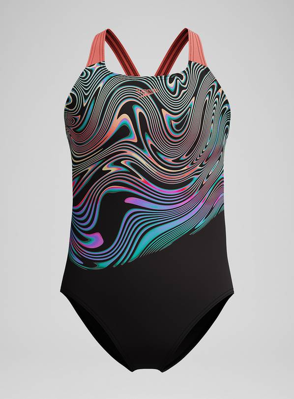 SPEEDO Girls Digital Placement Powerback Swimsuit 13-14 years