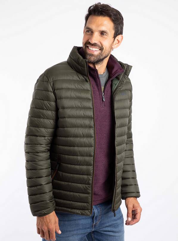 WEIRD FISH Crantock Lightweight Showerproof Padded Jacket - Green XL