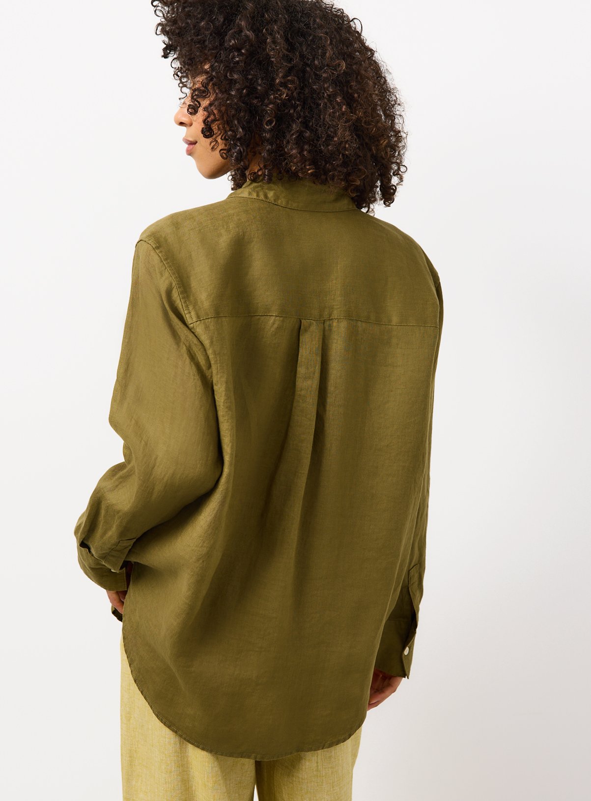 Khaki Pure Linen Shirt 6 - Image 4 thumbnail