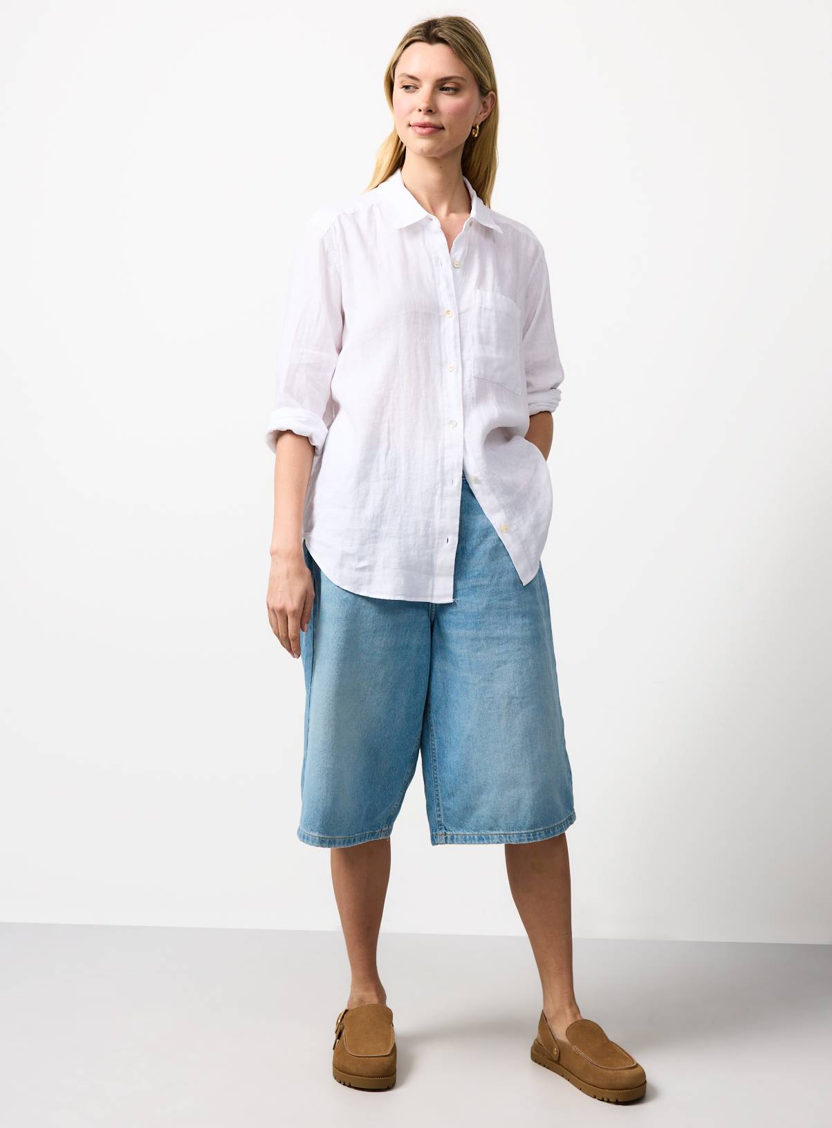 White Pure Linen Shirt 18 - Image 2