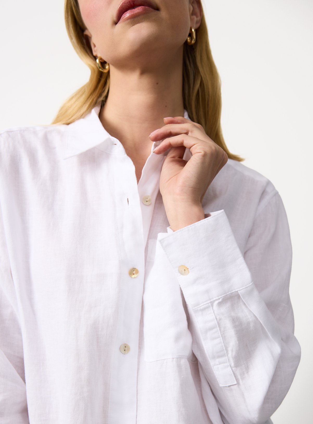 White Pure Linen Shirt 18 - Image 3 thumbnail