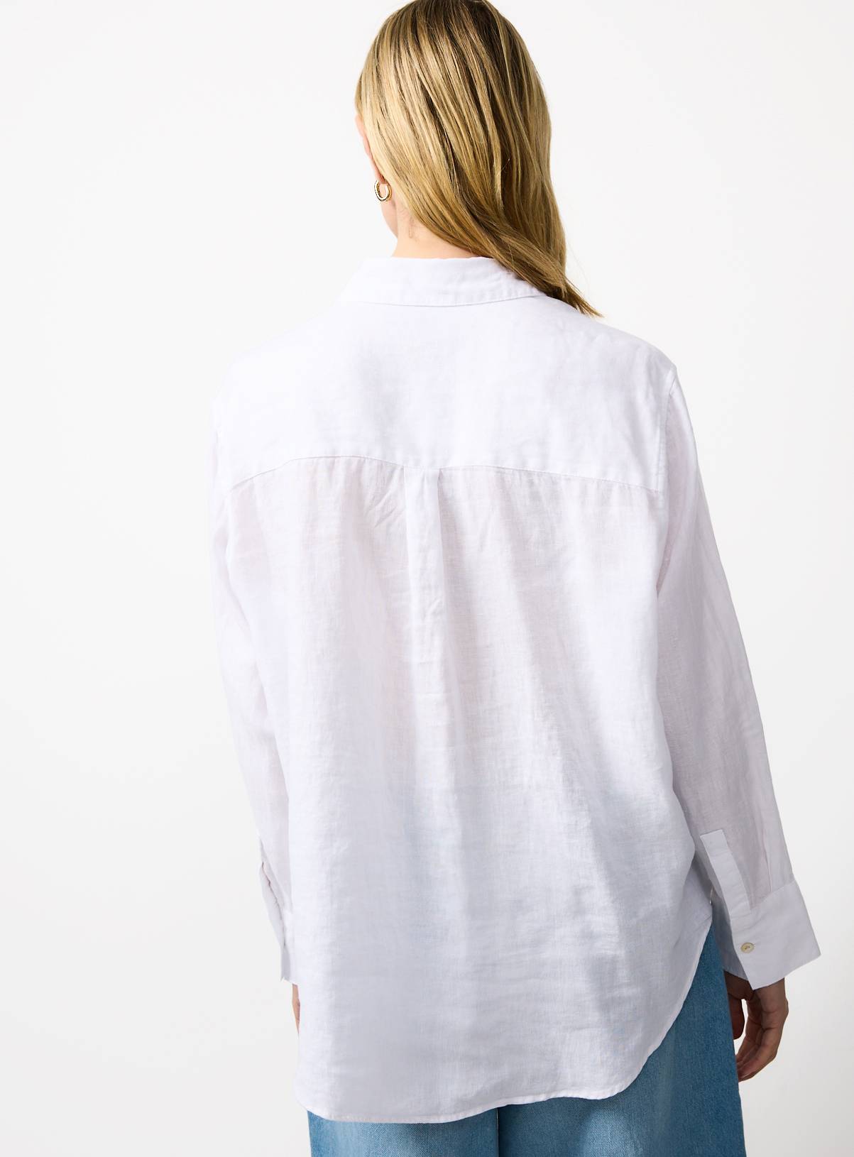 White Pure Linen Shirt 18 - Image 4