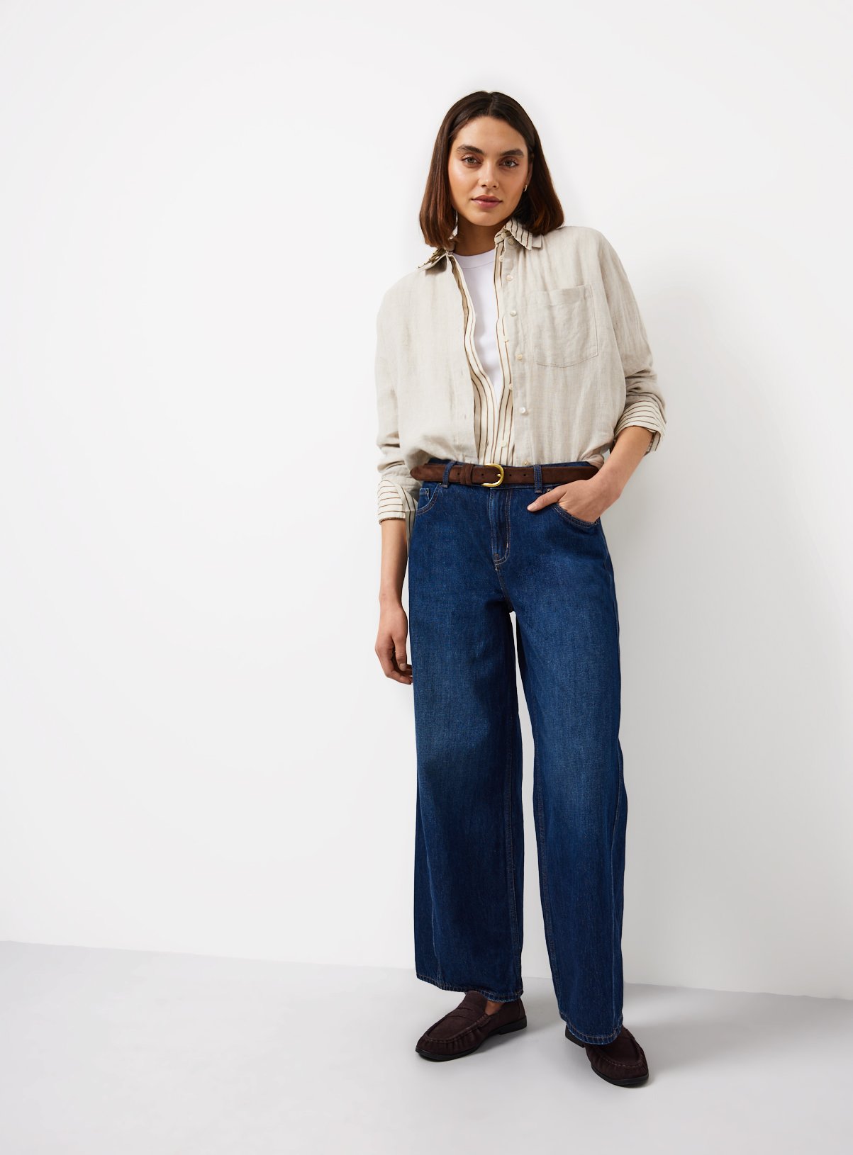 Neutral Pure Linen Shirt 12 - Image 2 thumbnail