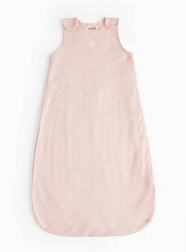 Pink Bear Print 0.5 Tog Sleeping Bag 6-12 months