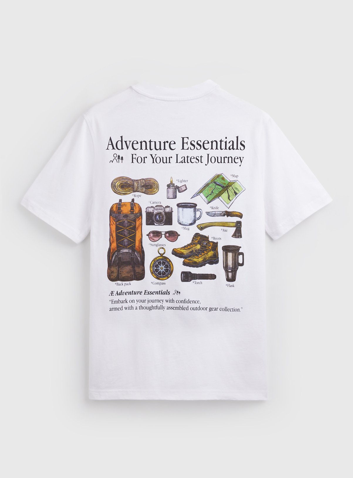 White Adventure Essentials Graphic T-Shirt XXL - Image 4 thumbnail