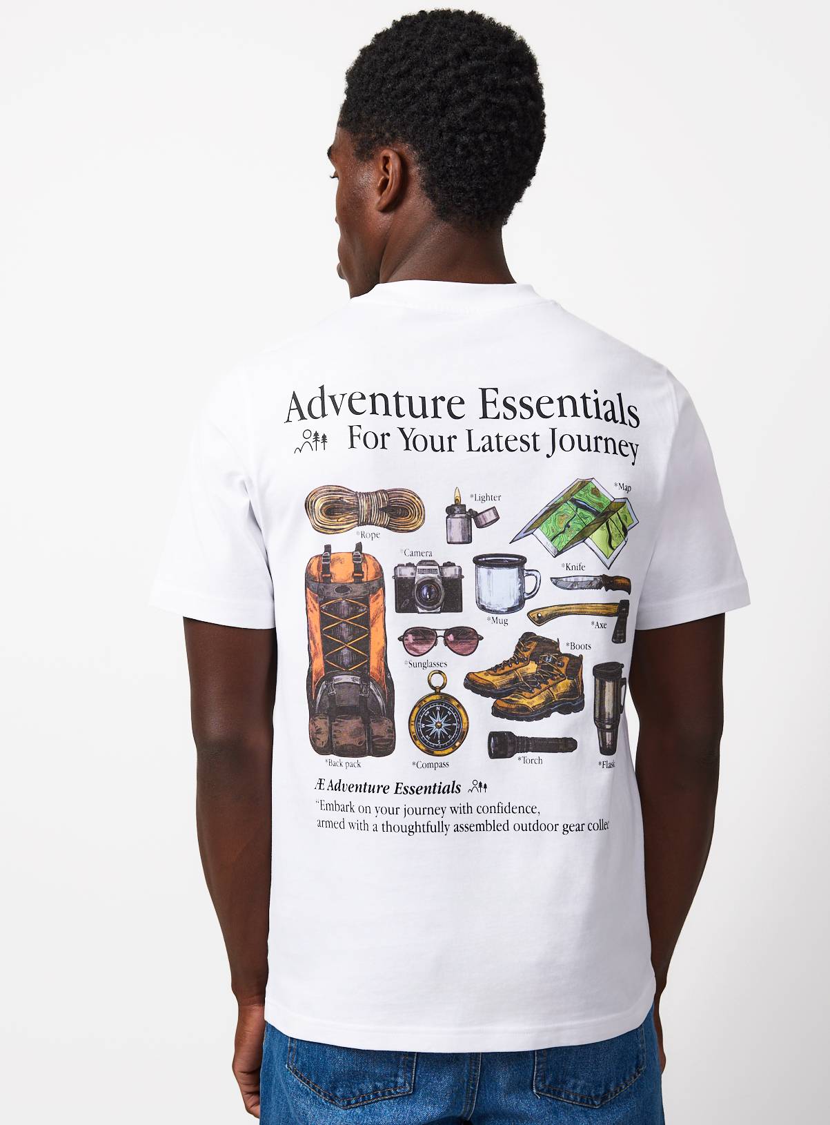 White Adventure Essentials Graphic T-Shirt XXL - Image 6