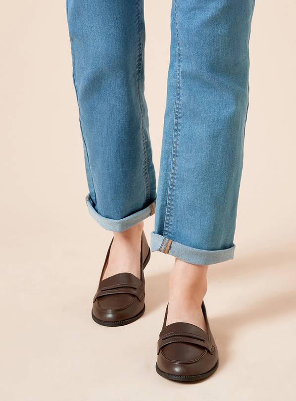 DOROTHY PERKINS Wide Fit Lara Penny Loafers - Brown 5