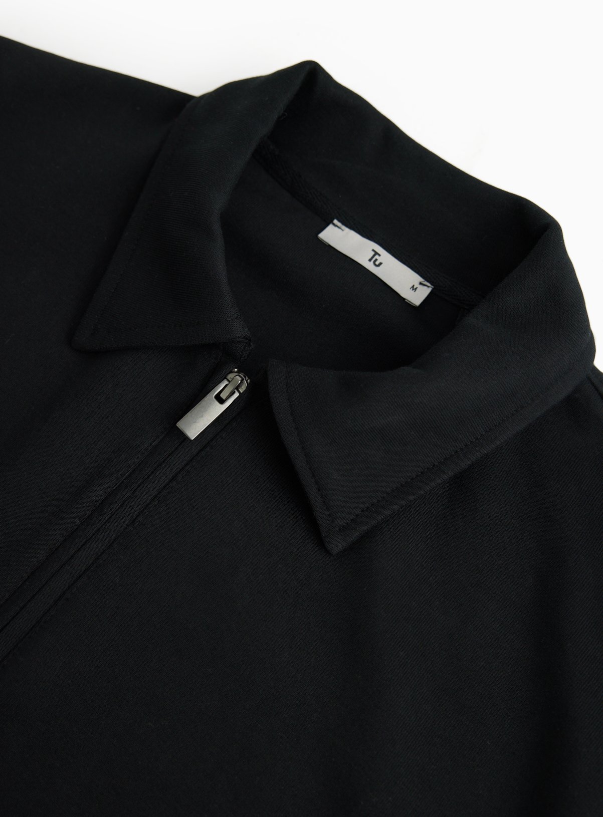 Black Collared Half Zip Sweatshirt XXXL - Image 4 thumbnail