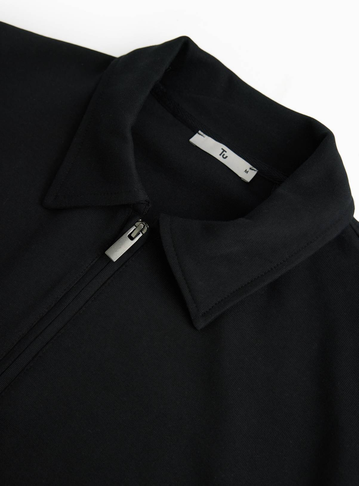 Black Collared Half Zip Sweatshirt XXXL - Image 4