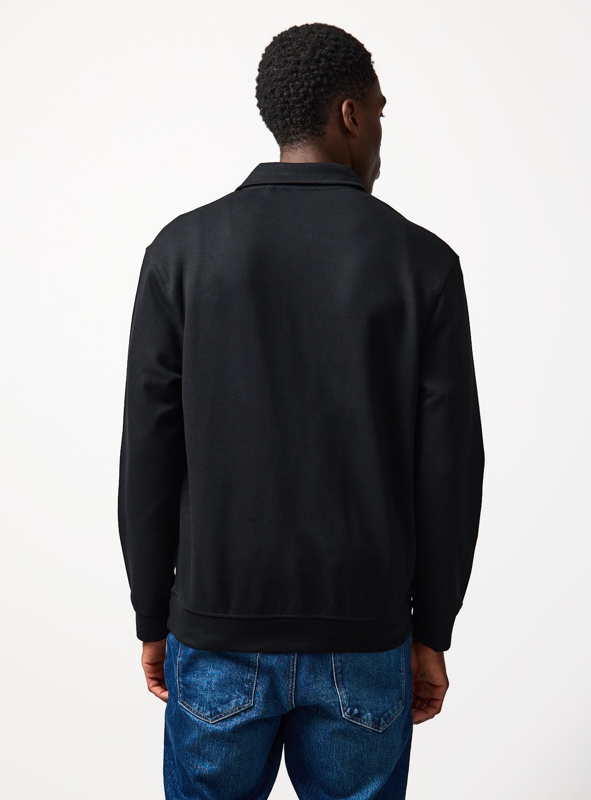 Black Collared Half Zip Sweatshirt XXXL - Image 5 thumbnail