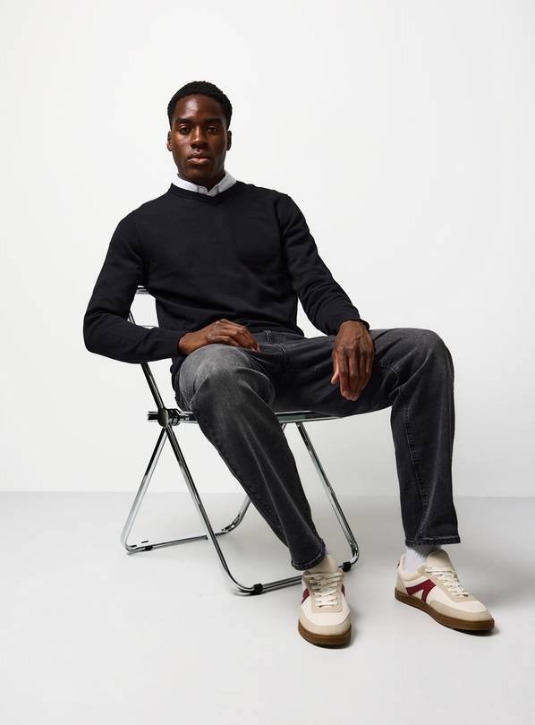 Black V Neck Jumper XXL