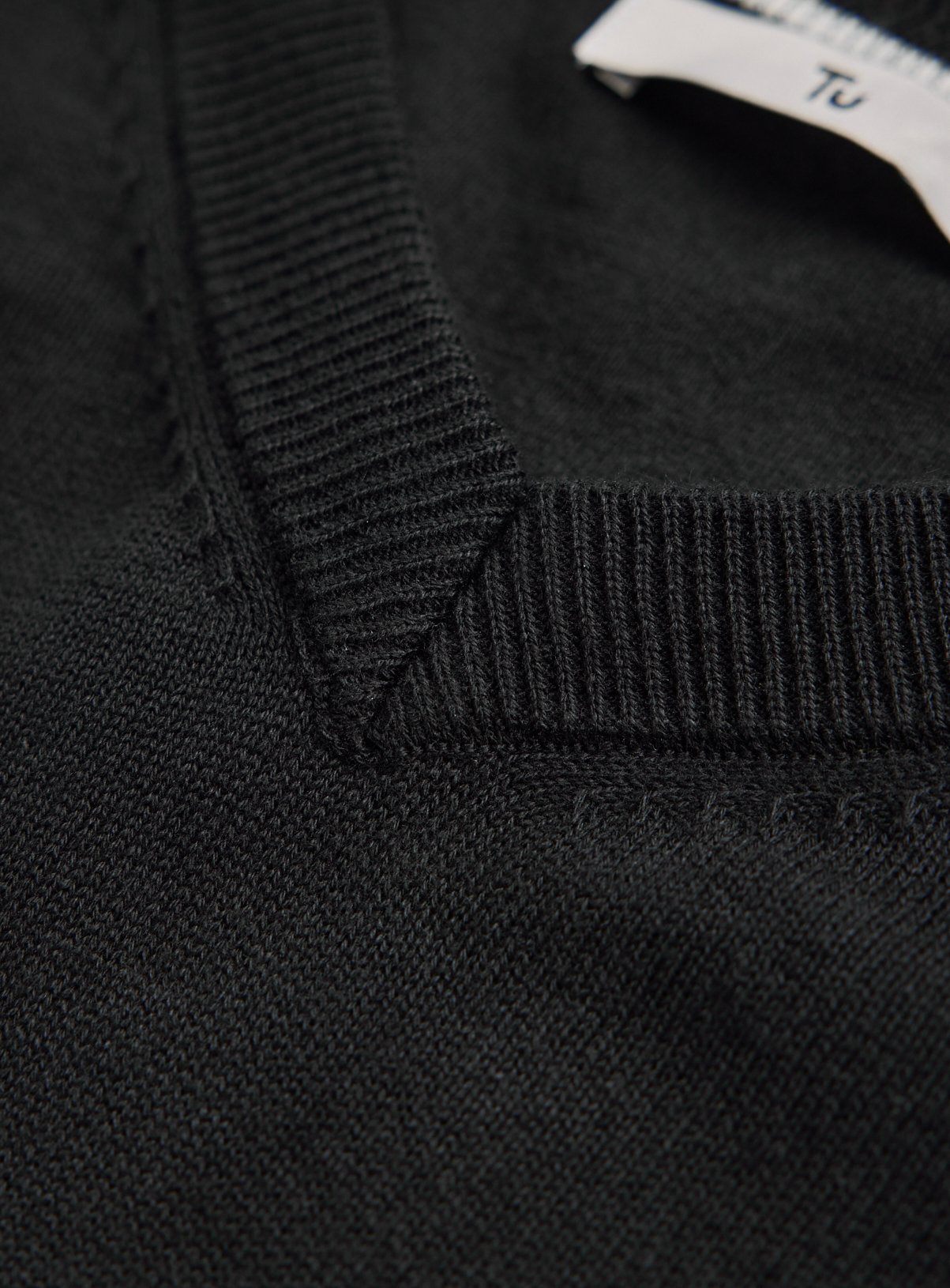 Black V Neck Jumper XXXXL - Image 4 thumbnail