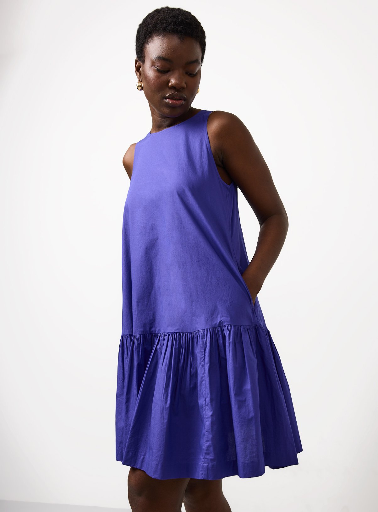 Blue Drop Waist Mini Dress 16 - Image 1 thumbnail