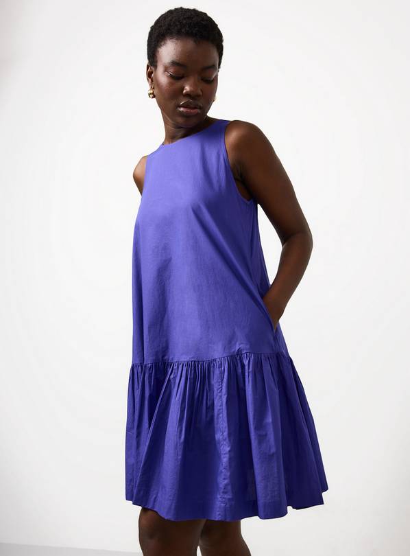 Blue Drop Waist Mini Dress 18