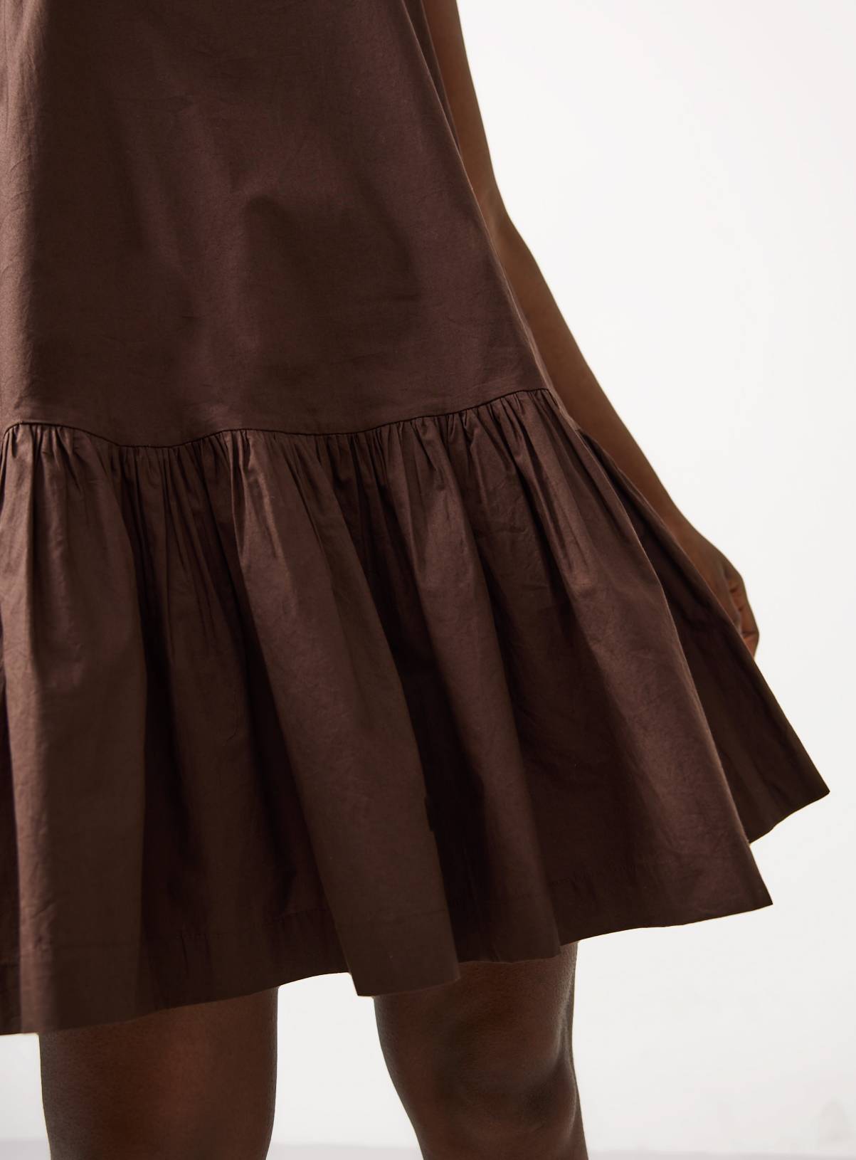 Brown Drop Waist Mini Dress 8 - Image 3