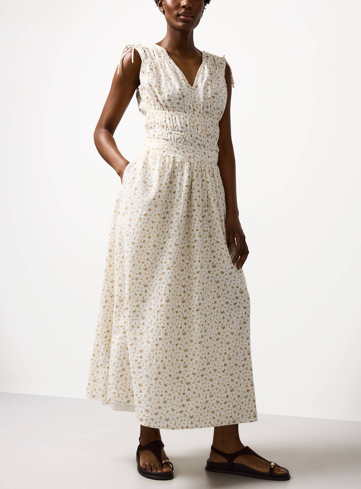 Cream Floral Co-ord Midaxi Skirt 10 - Image 3