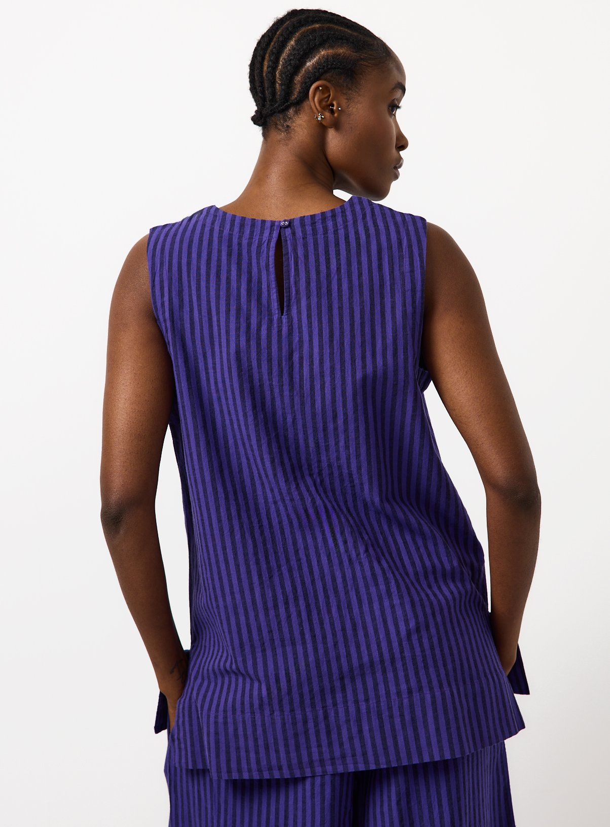 Blue Stripe Sleeveless Co-ord Tunic 24 - Image 4 thumbnail