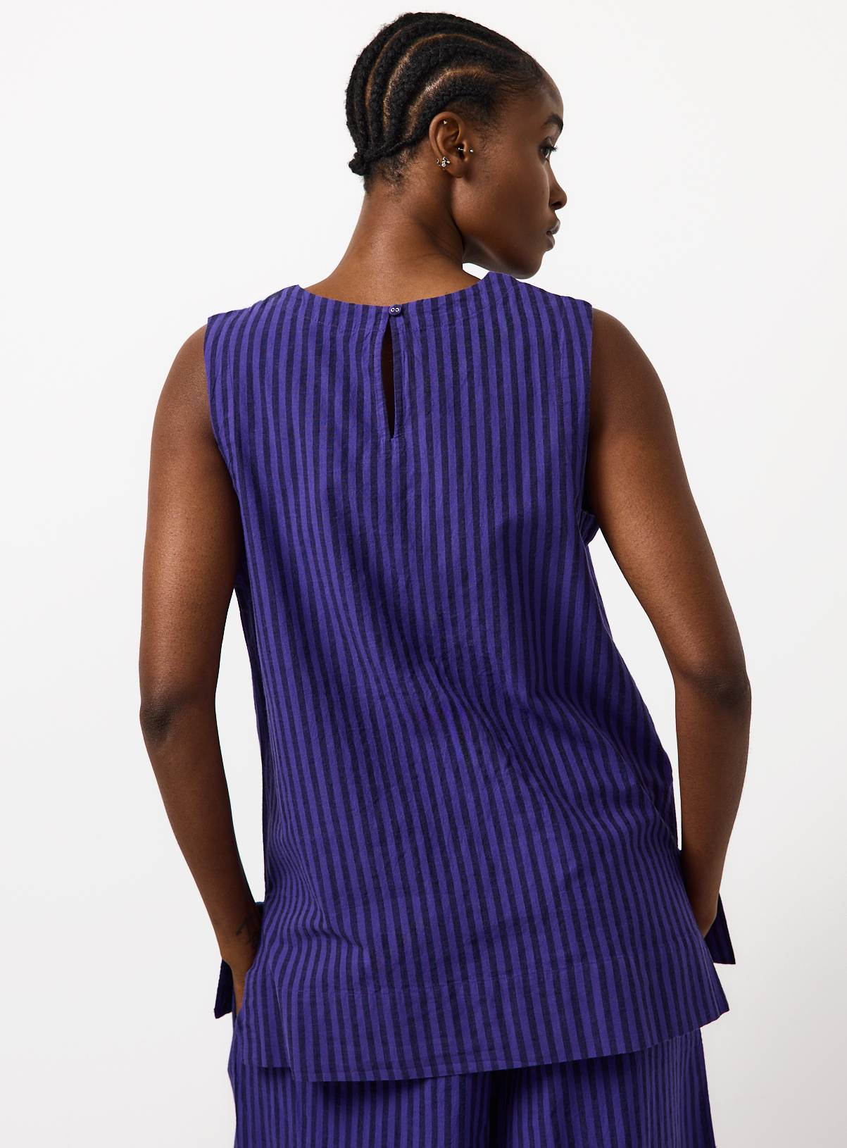 Blue Stripe Sleeveless Co-ord Tunic 24 - Image 4