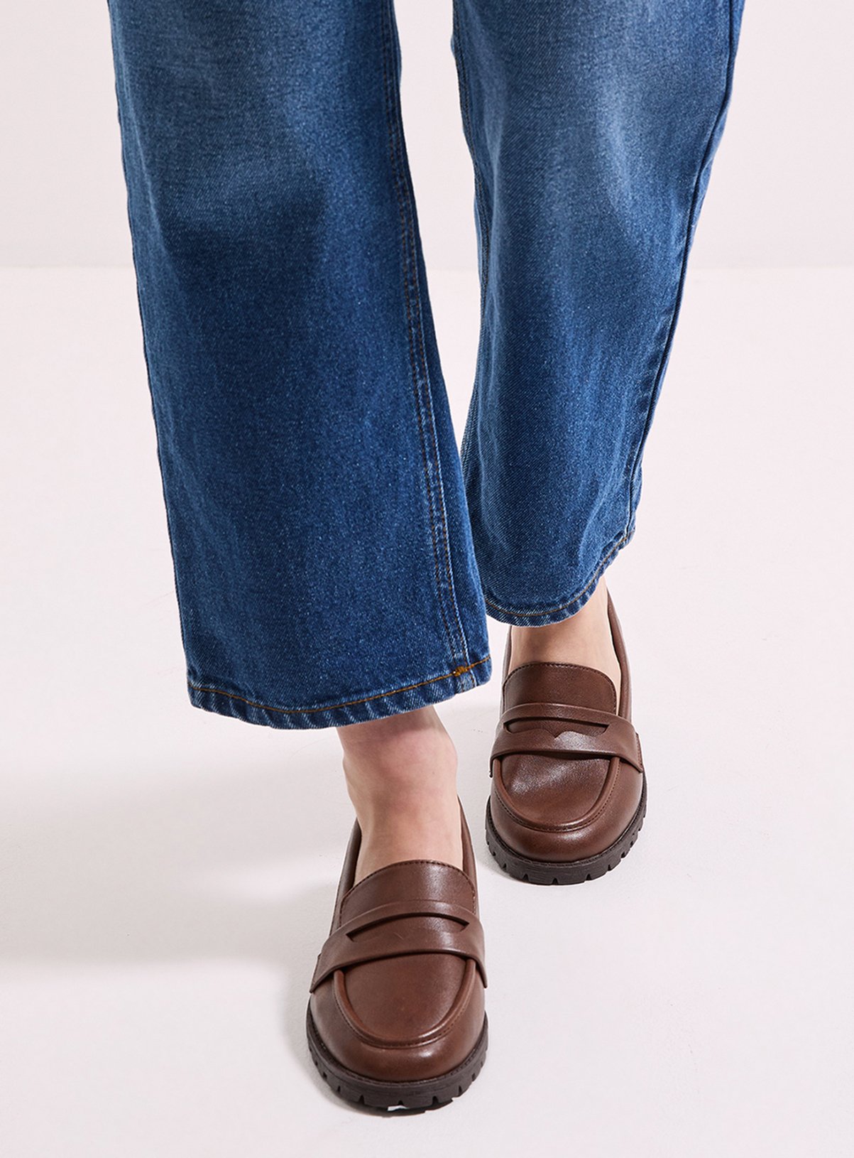 DOROTHY PERKINS Brown Leoni Chunky Loafers 4 - Image 3 thumbnail