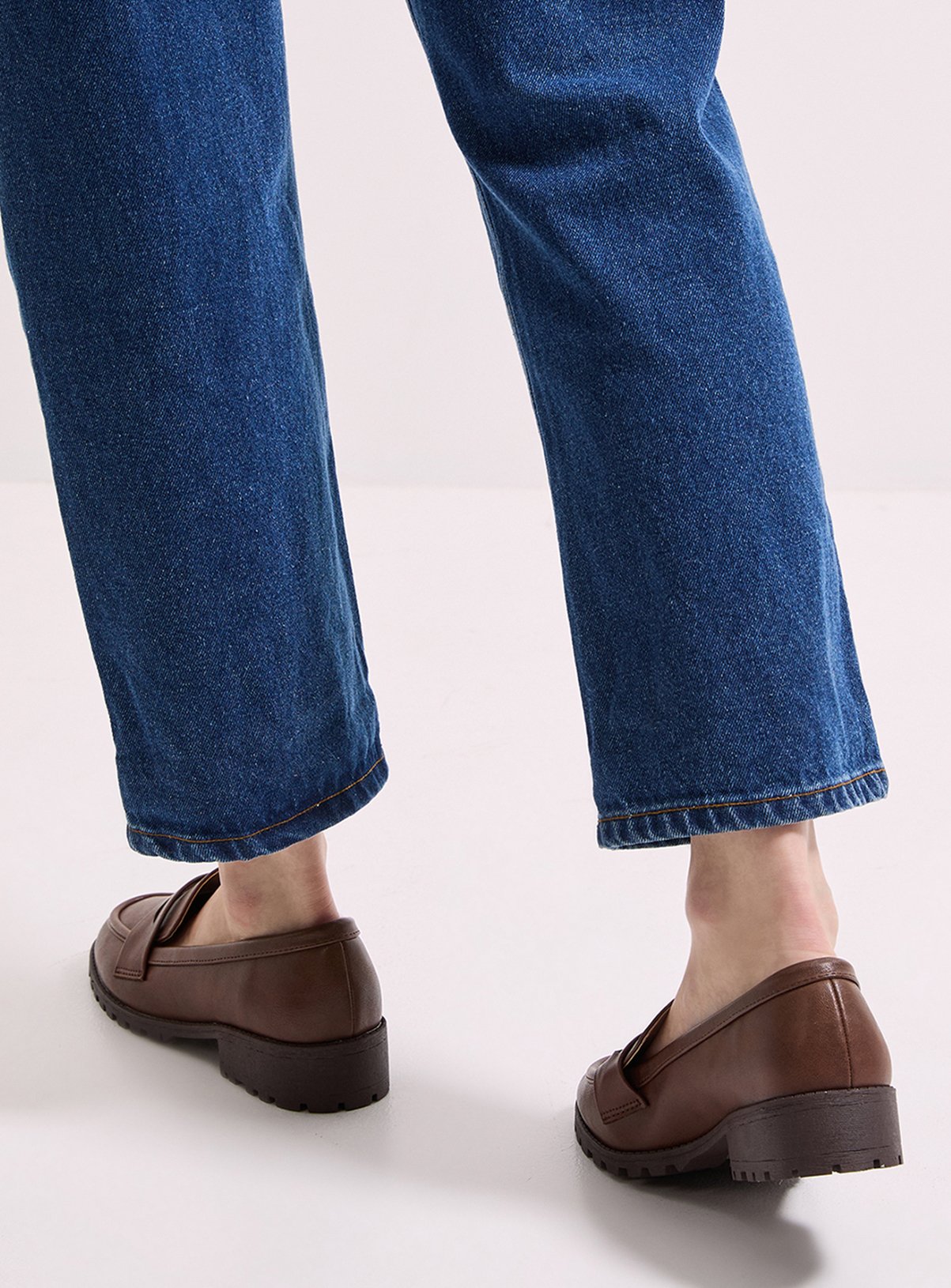 DOROTHY PERKINS Brown Leoni Chunky Loafers 4 - Image 4 thumbnail