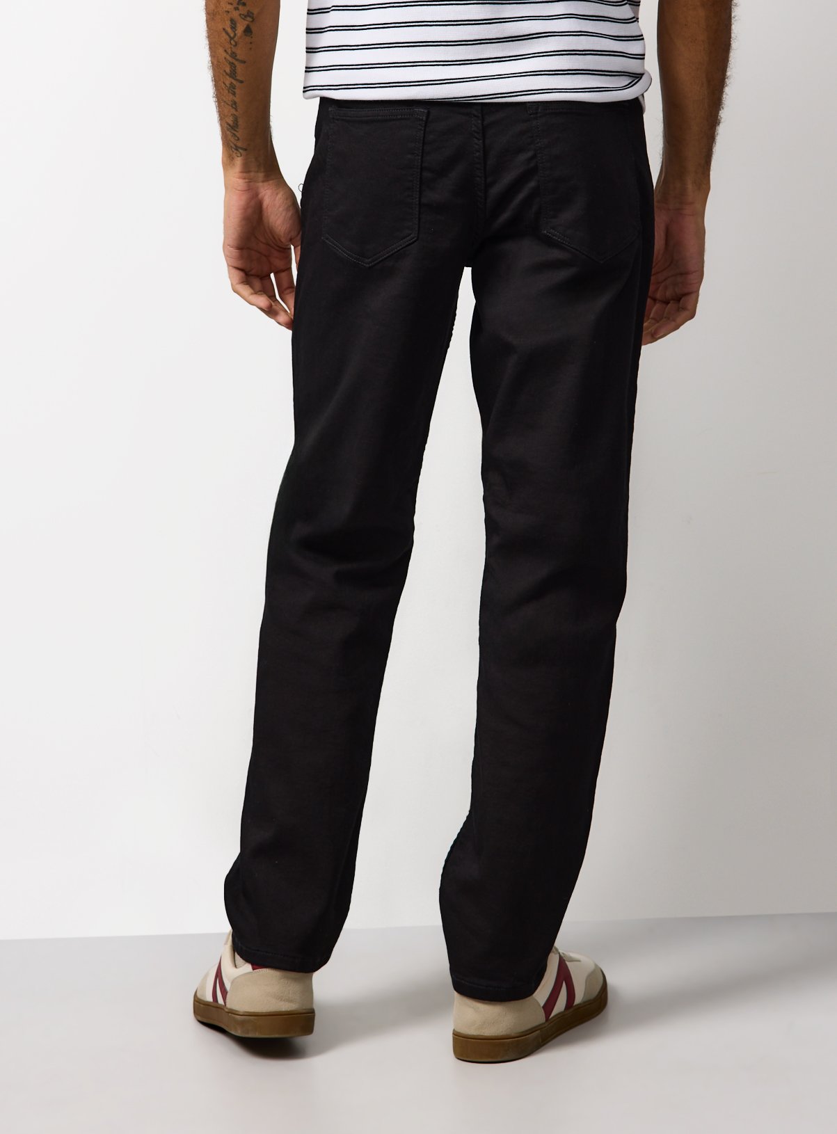 Black Denim Ultimate Comfort Straight Leg Jeans 40L - Image 5 thumbnail
