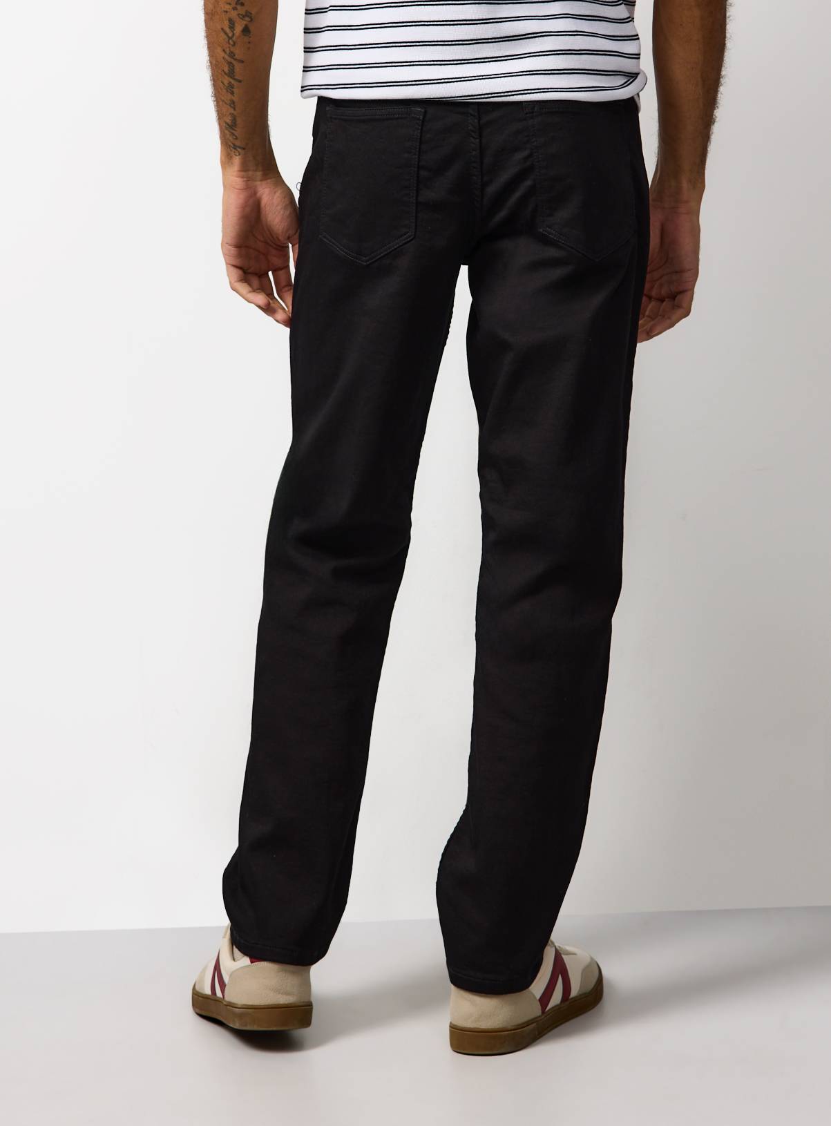 Black Denim Ultimate Comfort Straight Leg Jeans 40L - Image 5