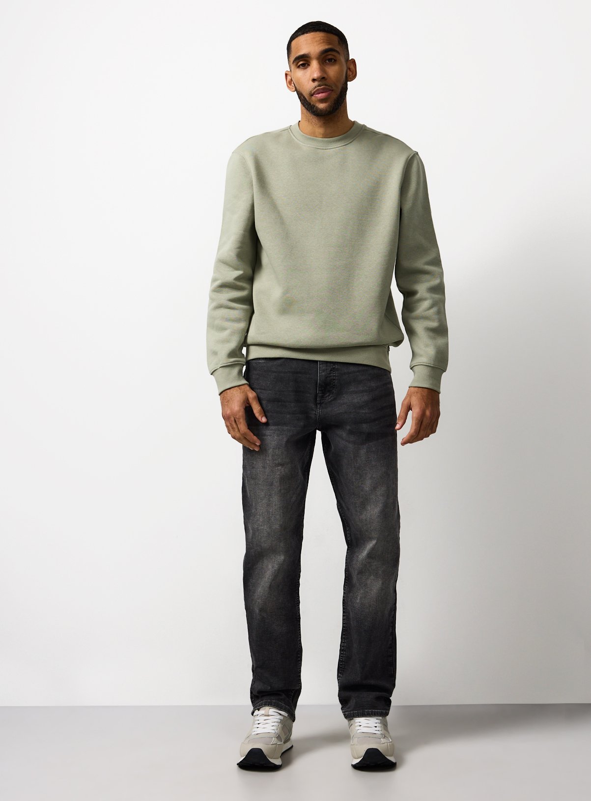 Grey Denim Ultimate Comfort Straight Leg Jeans 38R - Image 2 thumbnail