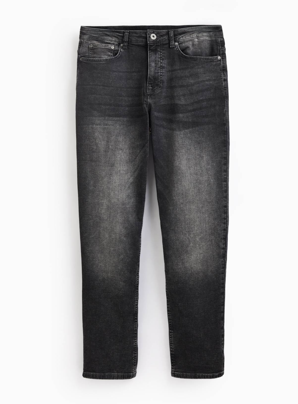 Grey Denim Ultimate Comfort Straight Leg Jeans 38R - Image 3