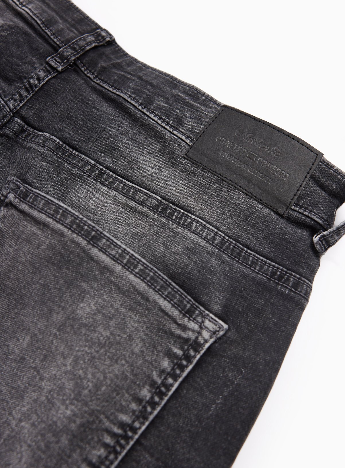 Grey Denim Ultimate Comfort Straight Leg Jeans 38R - Image 4 thumbnail