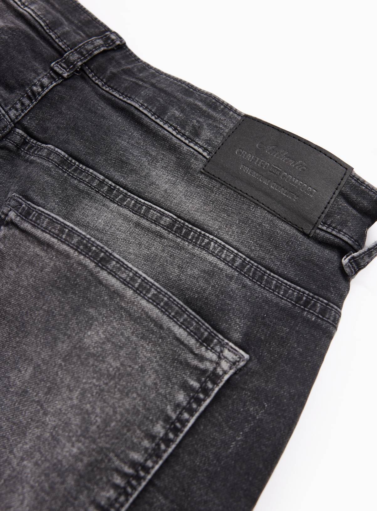Grey Denim Ultimate Comfort Straight Leg Jeans 38R - Image 4