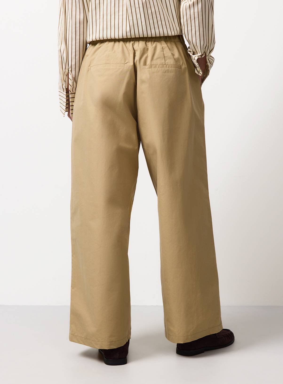 Neutral Pleated Wide Leg Trousers 12S - Image 4
