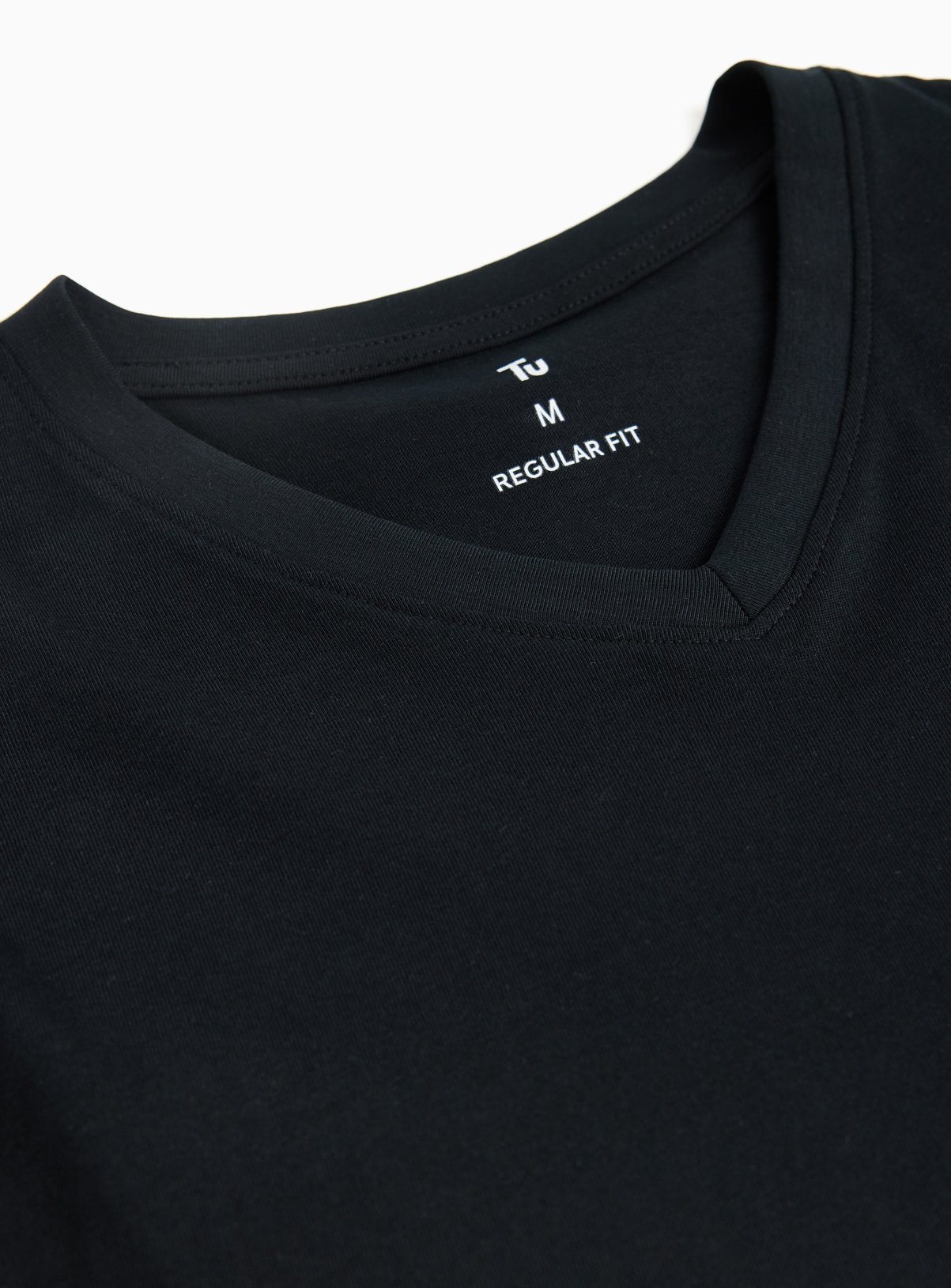 Black Regular V Neck T-Shirts 3 Pack XXXL - Image 3 thumbnail