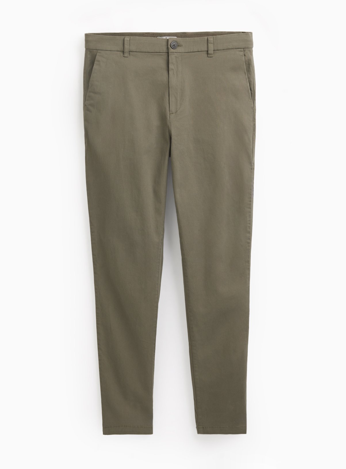 Khaki Straight Leg Lightweight Chino Trousers 34L - Image 3 thumbnail