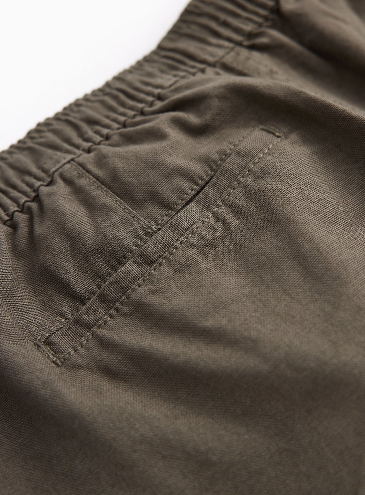 Khaki Pull On Cotton Shorts 30 - Image 4 thumbnail