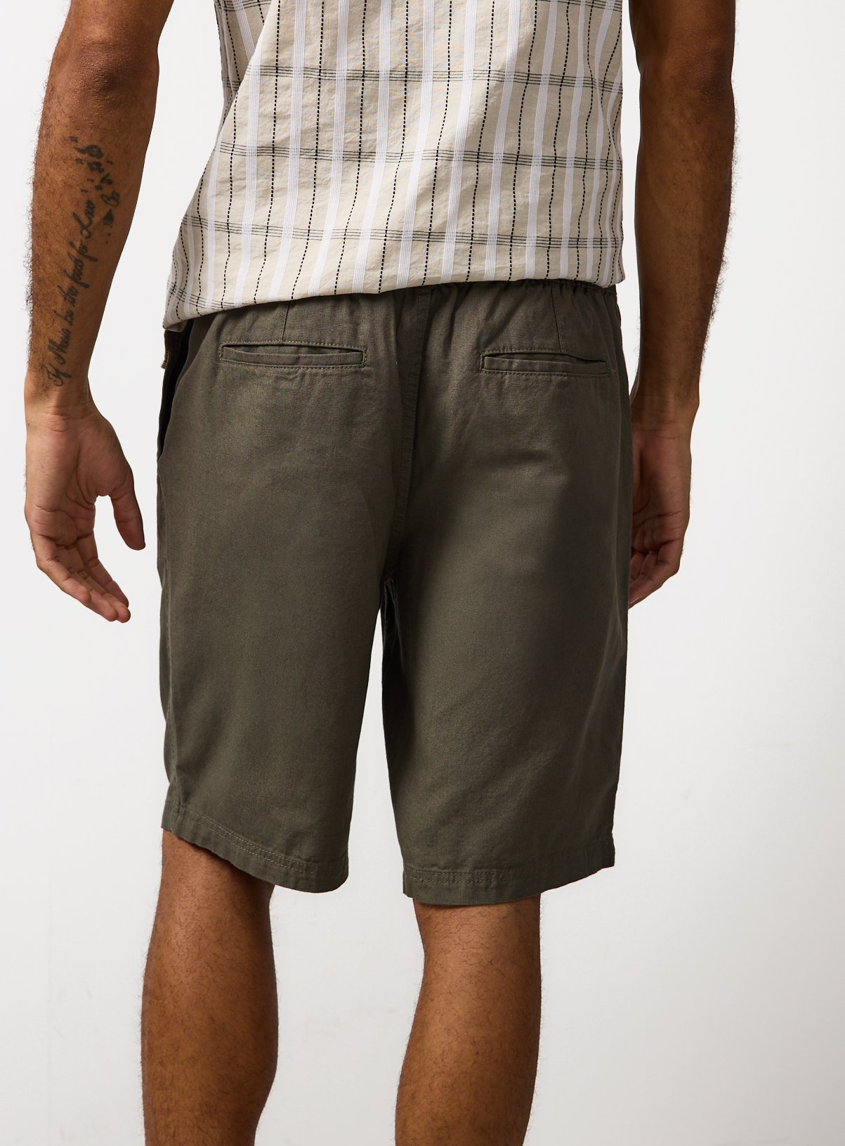 Khaki Pull On Cotton Shorts 30 - Image 5 thumbnail