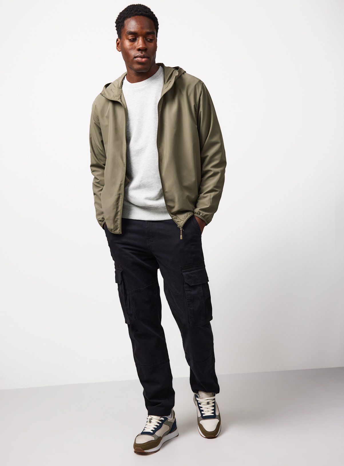 Buy Khaki Hooded Windbreaker L | Coats and jackets | Argos