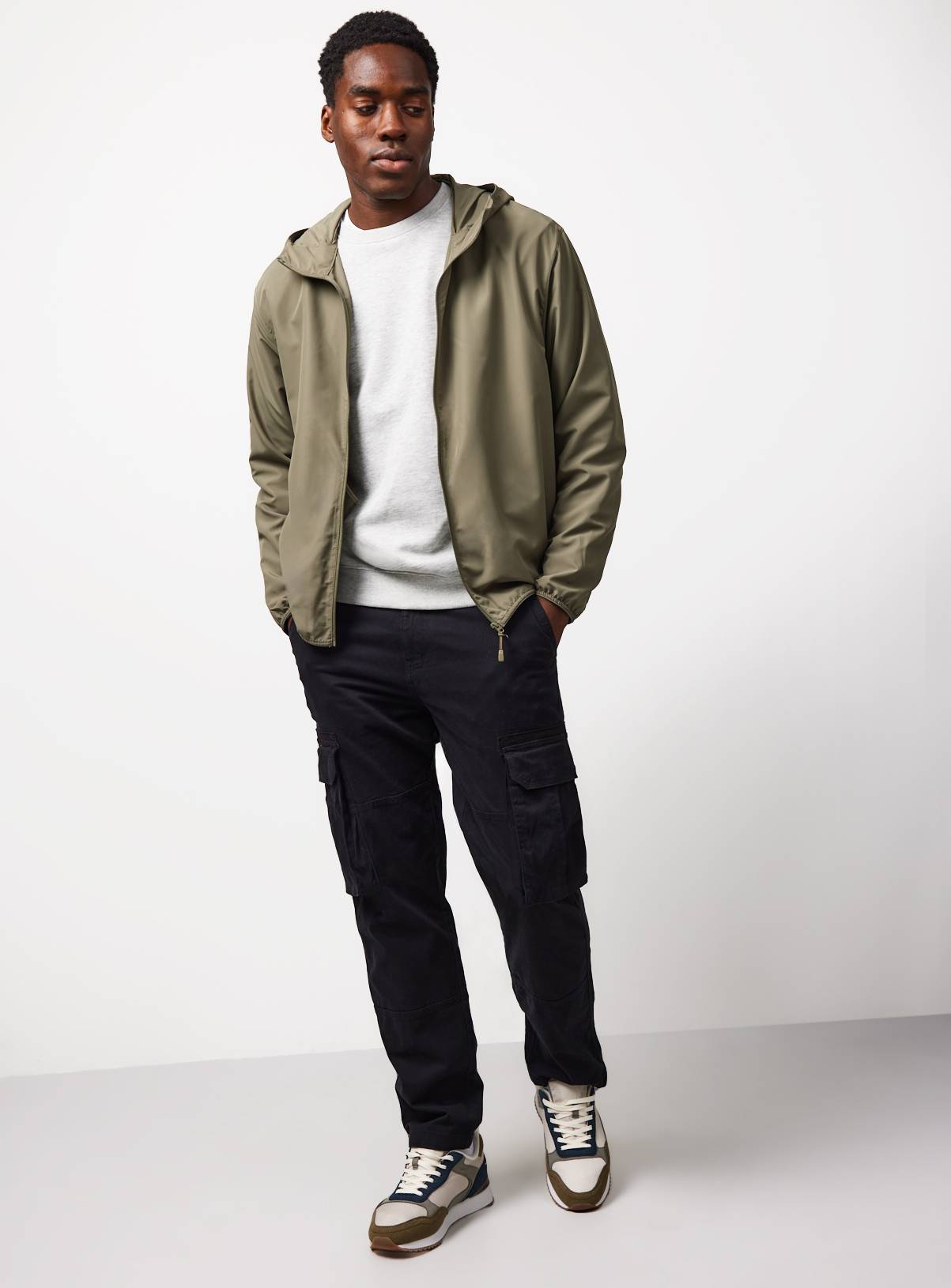Khaki Hooded Windbreaker XXXL - Image 2