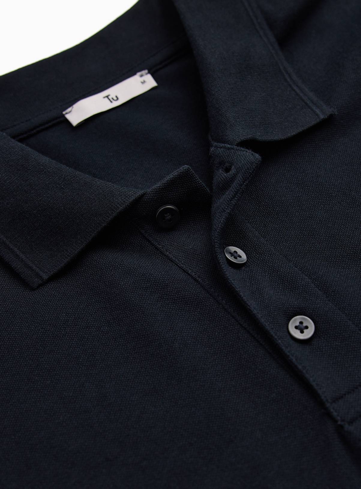 Black 2 Pack Piqué Polo Shirts M - Image 4