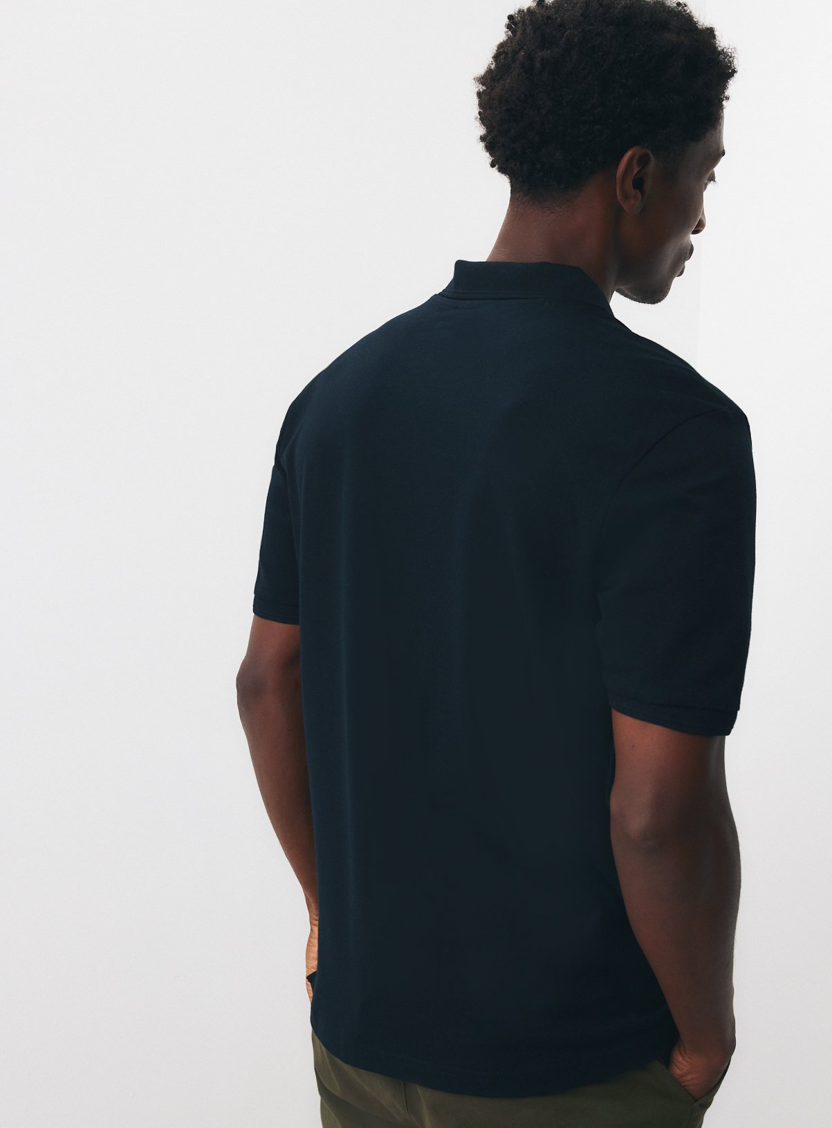 Black 2 Pack Piqué Polo Shirts M - Image 5 thumbnail