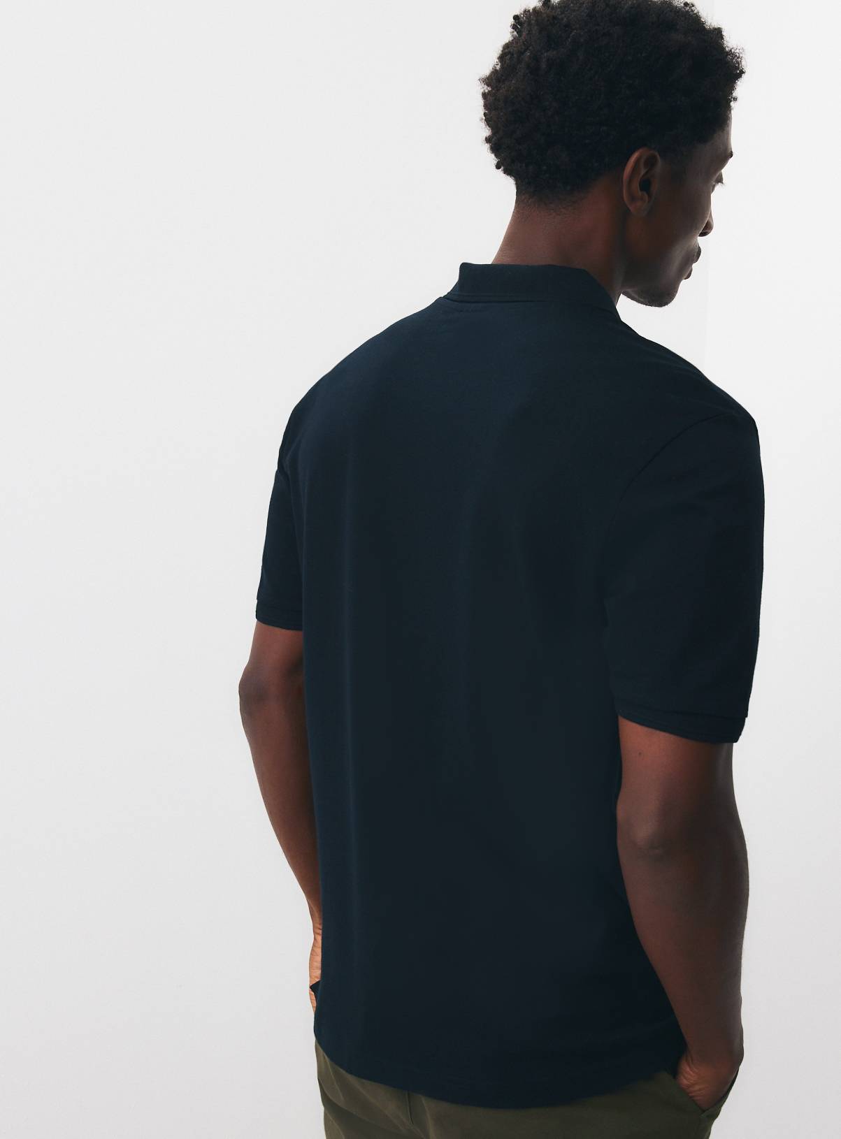 Black 2 Pack Piqué Polo Shirts M - Image 5
