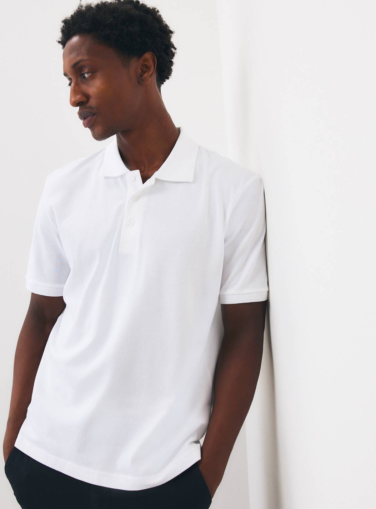 White 2 Pack Piqué Polo Shirts XXXL - Image 2