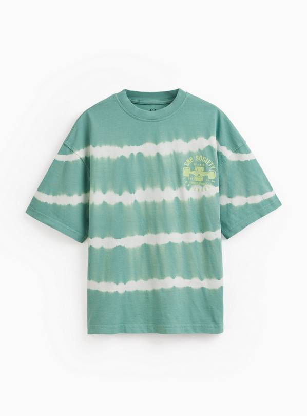 Green Tie-Dye Stripe T Shirt 11 years